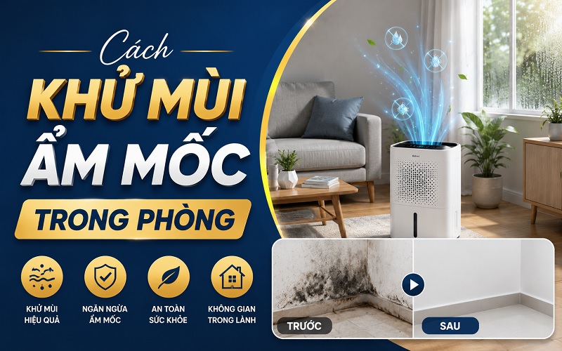 cách khử mùi ẩm mốc trong phòng
