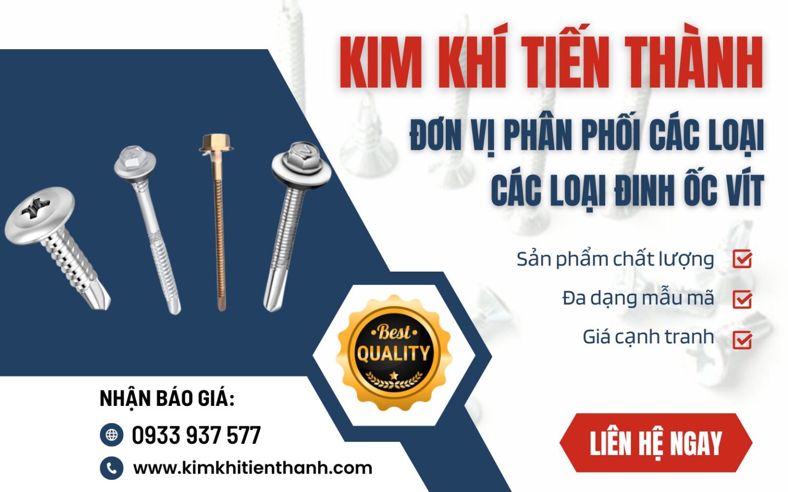 Kim Khí Tiến Thành – Đơn vị cung cấp ốc vít chất lượng cao