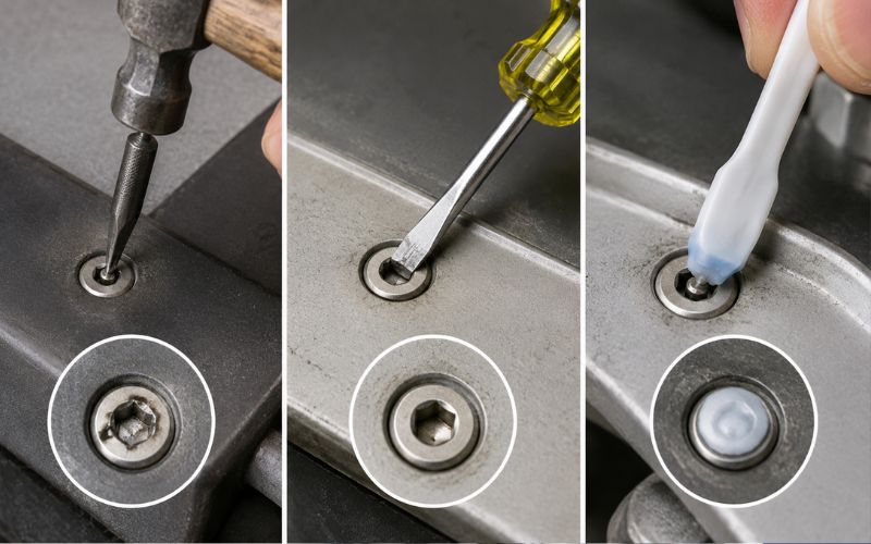cách mở ốc vít đầu lục giác chìm không cần tua vít